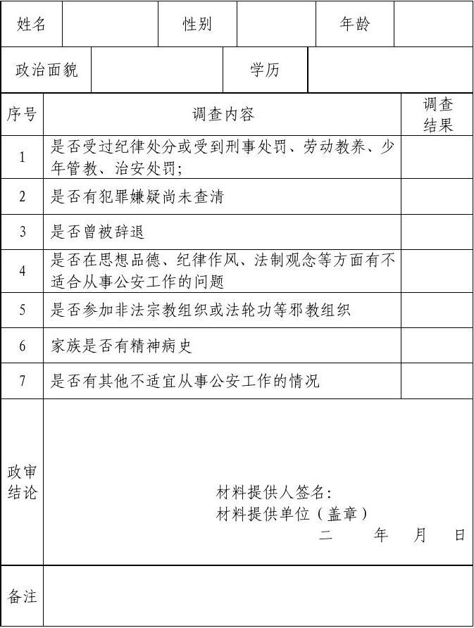 最新警察政审标准全面解读